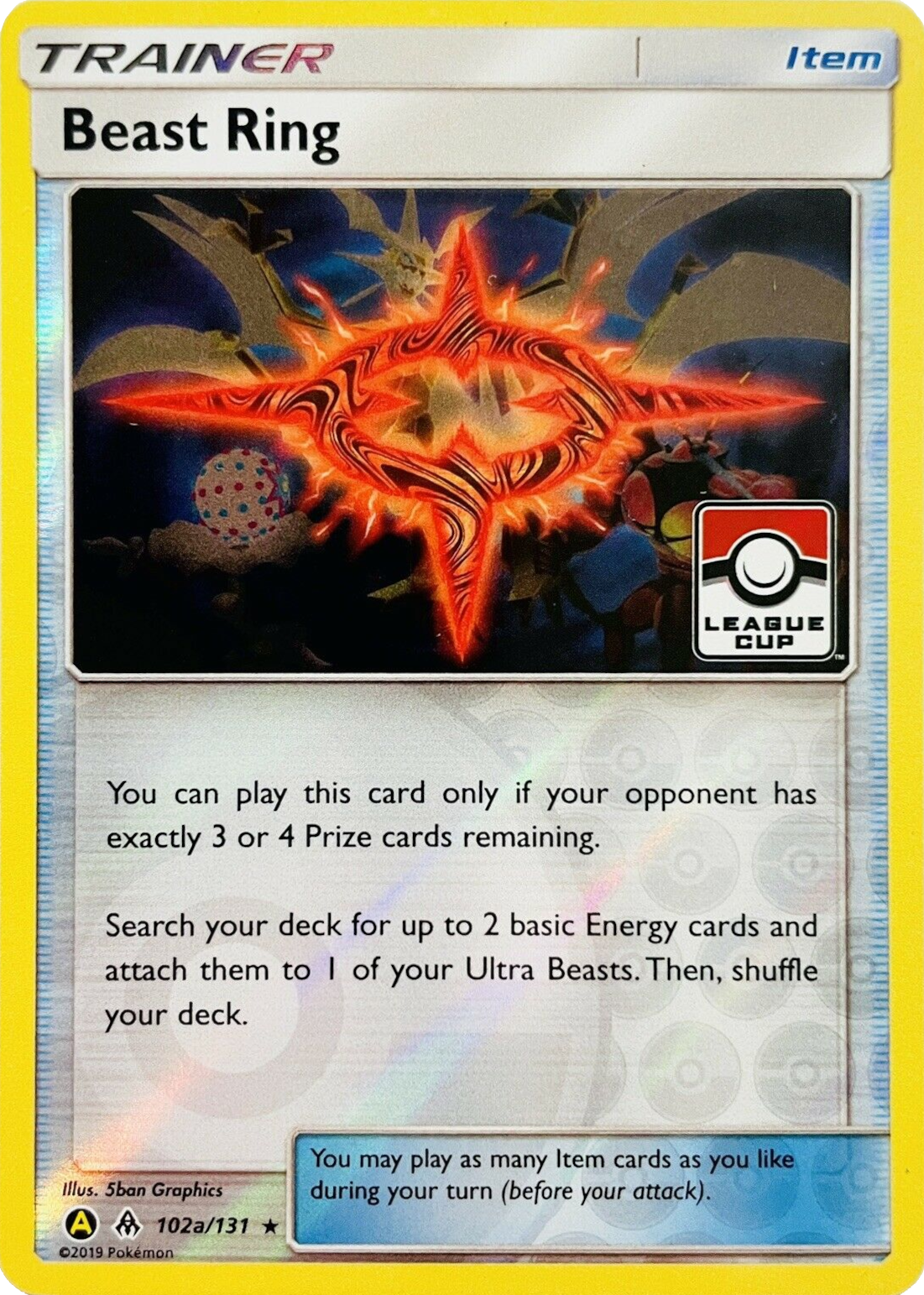 Beast Ring (102a/131) (League Promo) [Sun & Moon: Forbidden Light] | Mega City Incorporated