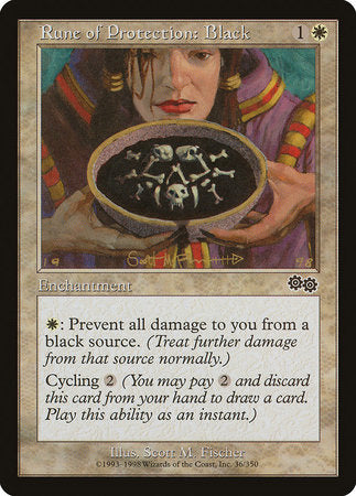 Rune of Protection: Black [Urza's Saga] | Mega City Incorporated