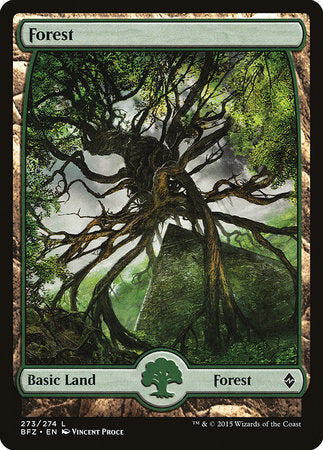 Forest (273) - Full Art [Battle for Zendikar] | Mega City Incorporated