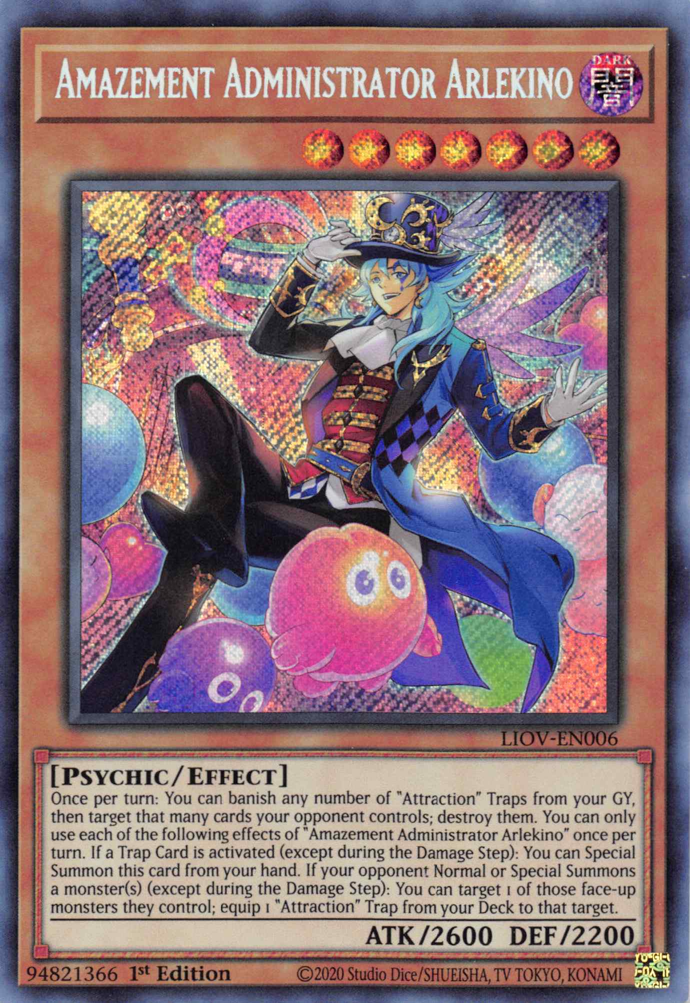 Amazement Administrator Arlekino [LIOV-EN006] Secret Rare | Mega City Incorporated