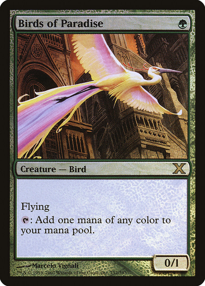 Birds of Paradise (Premium Foil) [Tenth Edition] | Mega City Incorporated