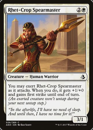 Rhet-Crop Spearmaster [Amonkhet] | Mega City Incorporated