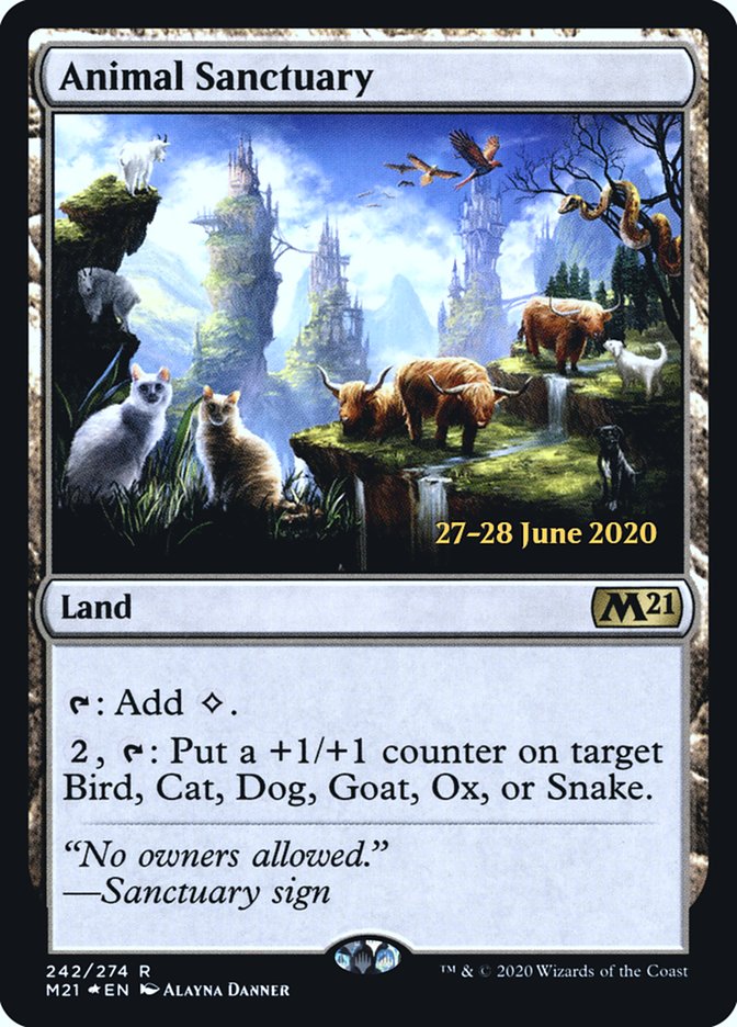 Animal Sanctuary  [Core Set 2021 Prerelease Promos] | Mega City Incorporated