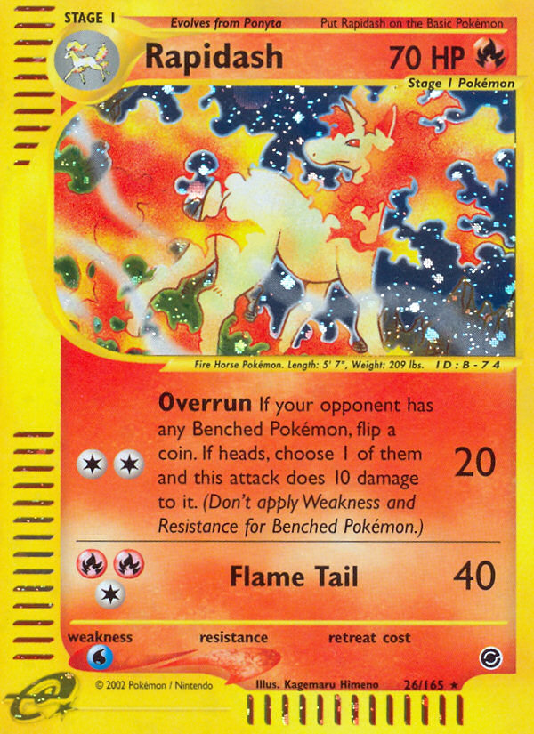 Rapidash (26/165) [Expedition: Base Set] | Mega City Incorporated