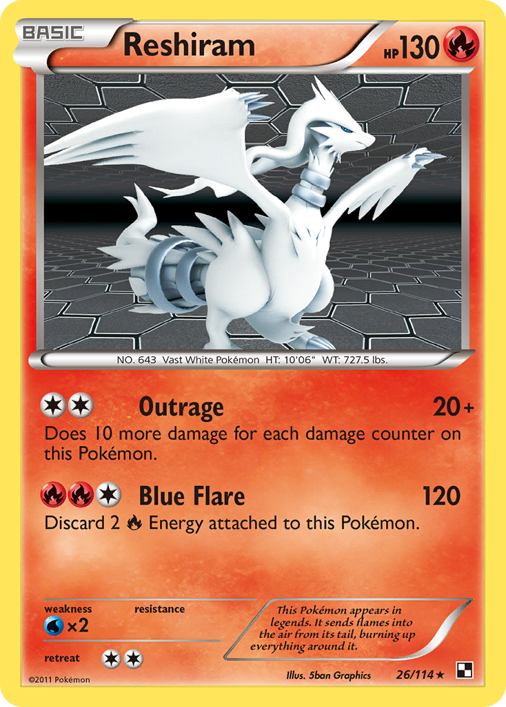 Reshiram (26/114) [Black & White: Base Set] | Mega City Incorporated