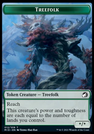 Treefolk Token [Innistrad: Midnight Hunt Tokens] | Mega City Incorporated