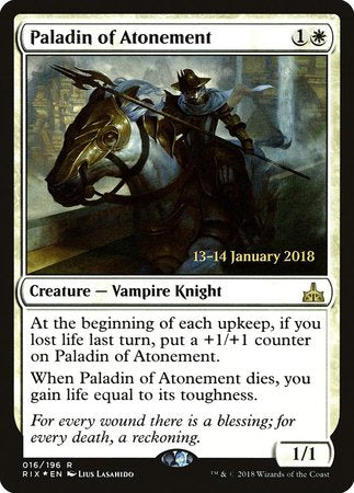 Paladin of Atonement [Rivals of Ixalan Promos] | Mega City Incorporated