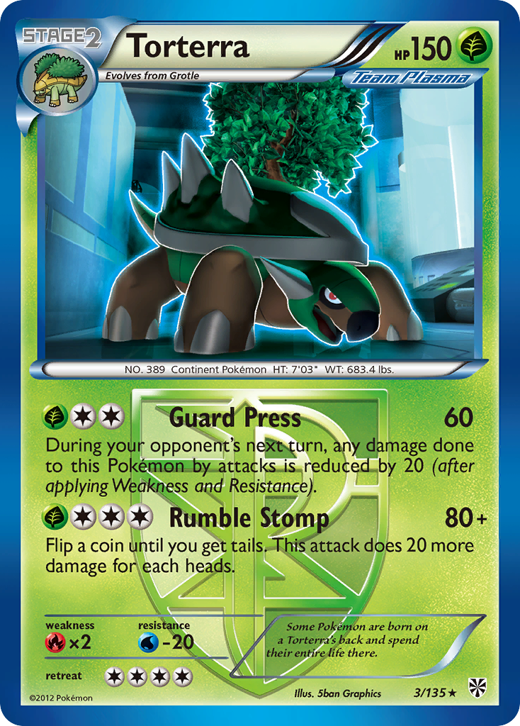 Torterra (3/135) [Black & White: Plasma Storm] | Mega City Incorporated