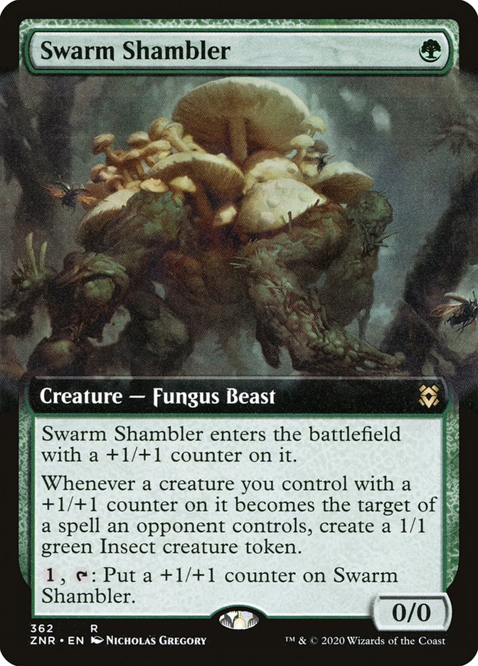 Swarm Shambler (Extended Art) [Zendikar Rising] | Mega City Incorporated