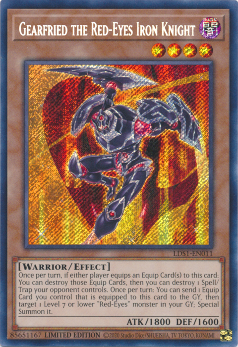 Gearfried the Red-Eyes Iron Knight [LDS1-EN011] Secret Rare | Mega City Incorporated