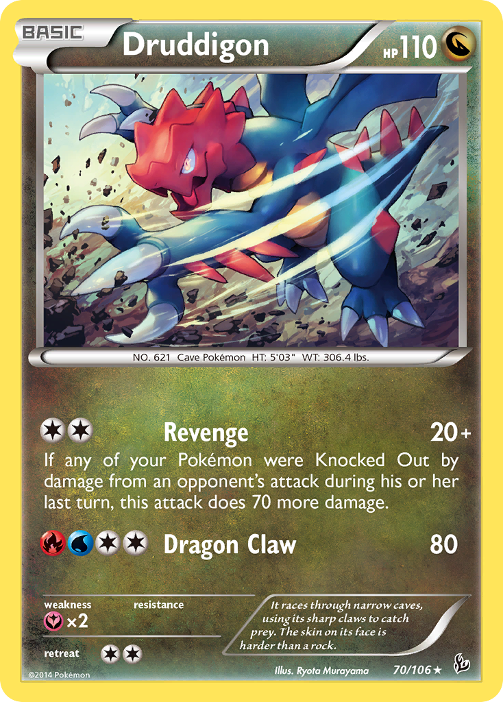 Druddigon (70/106) [XY: Flashfire] | Mega City Incorporated