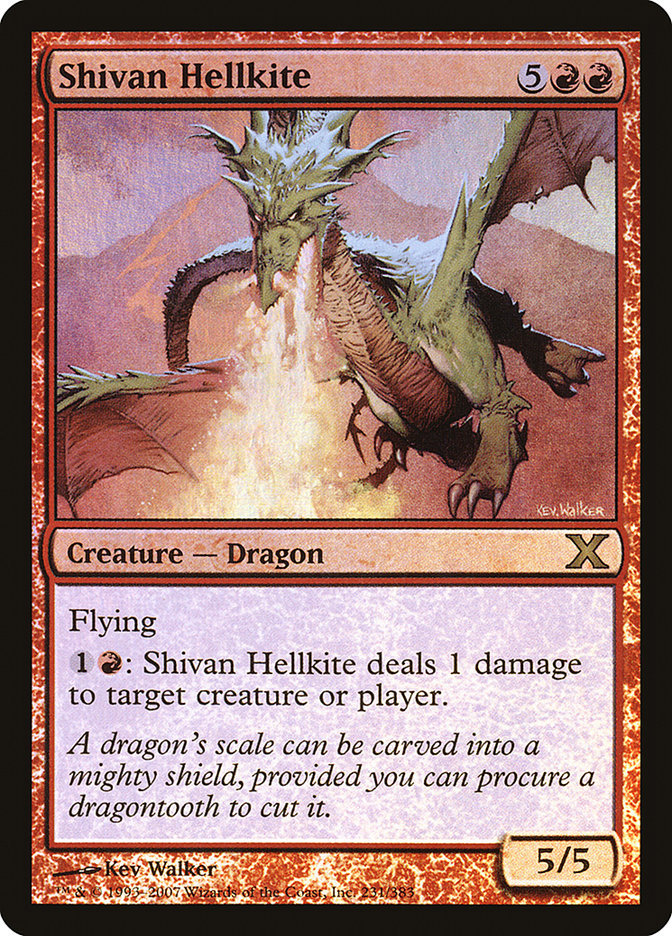 Shivan Hellkite (Premium Foil) [Tenth Edition] | Mega City Incorporated