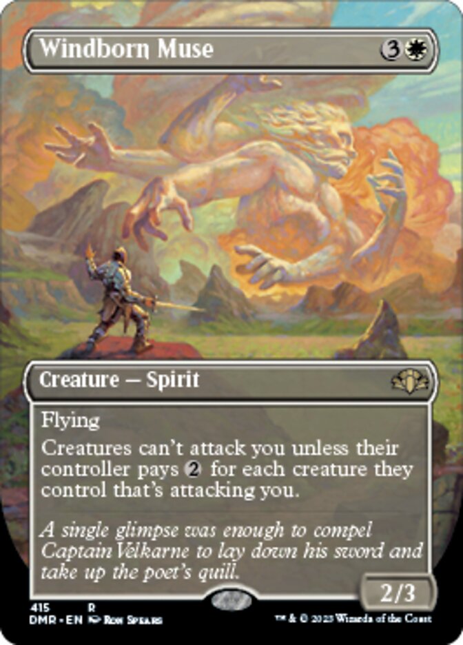 Windborn Muse (Borderless Alternate Art) [Dominaria Remastered] | Mega City Incorporated