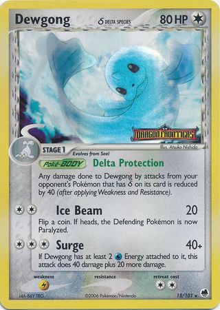 Dewgong (15/101) (Delta Species) (Stamped) [EX: Dragon Frontiers] | Mega City Incorporated