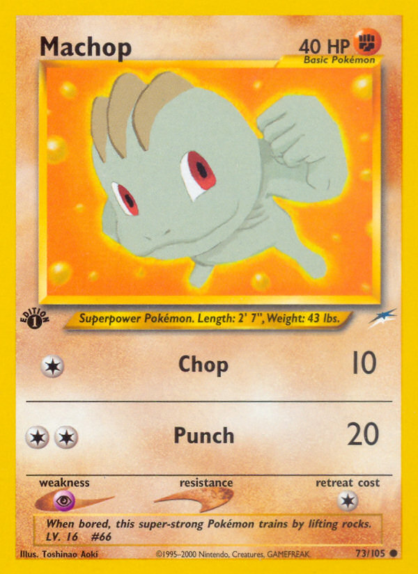 Machop (73/105) [Neo Destiny 1st Edition] | Mega City Incorporated