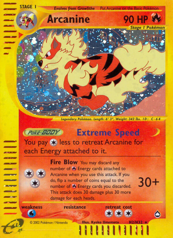 Arcanine (H2/H32) [Aquapolis] | Mega City Incorporated