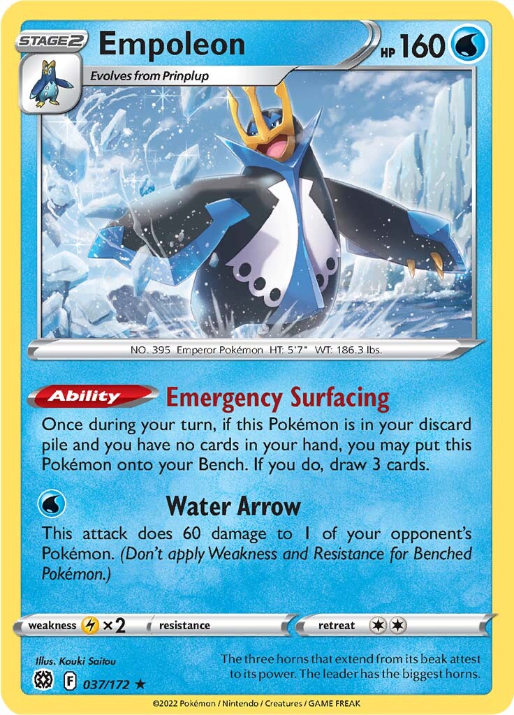 Empoleon (037/172) [Sword & Shield: Brilliant Stars] | Mega City Incorporated