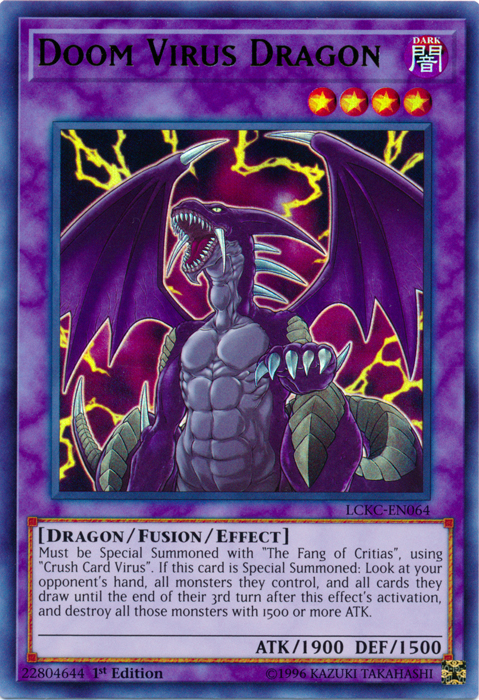 Doom Virus Dragon [LCKC-EN064] Ultra Rare | Mega City Incorporated