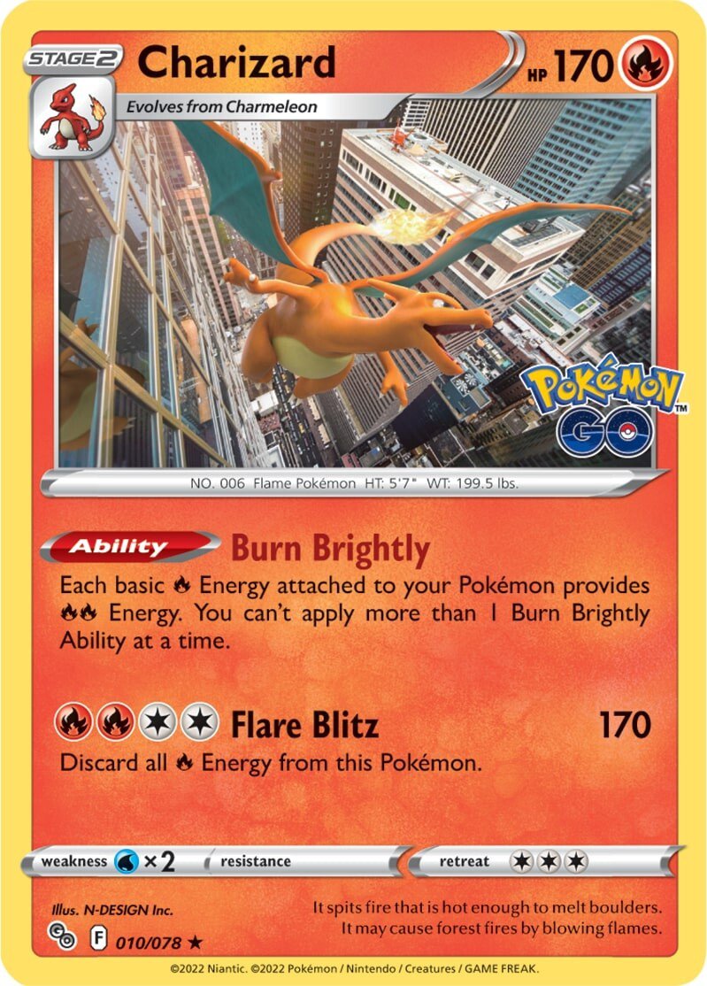 Charizard (010/078) [Pokémon GO] | Mega City Incorporated