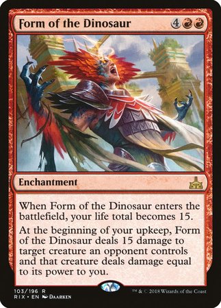 Form of the Dinosaur [Rivals of Ixalan] | Mega City Incorporated