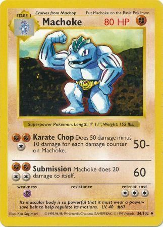 Machoke (34/102) [Base Set Shadowless Unlimited] | Mega City Incorporated