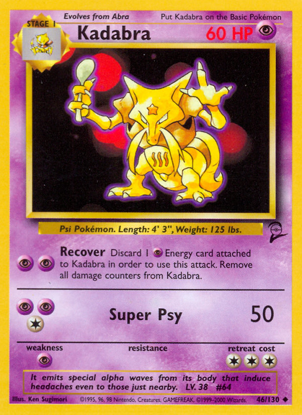 Kadabra (46/130) [Base Set 2] | Mega City Incorporated