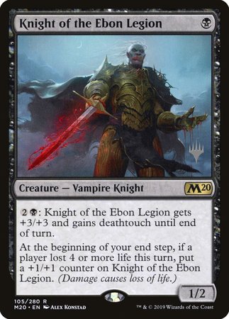 Knight of the Ebon Legion [Core Set 2020 Promos] | Mega City Incorporated