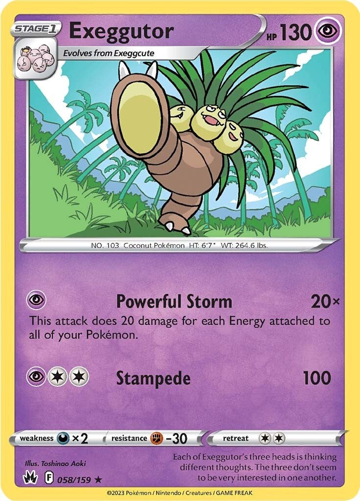 Exeggutor (058/159) [Sword & Shield: Crown Zenith] | Mega City Incorporated