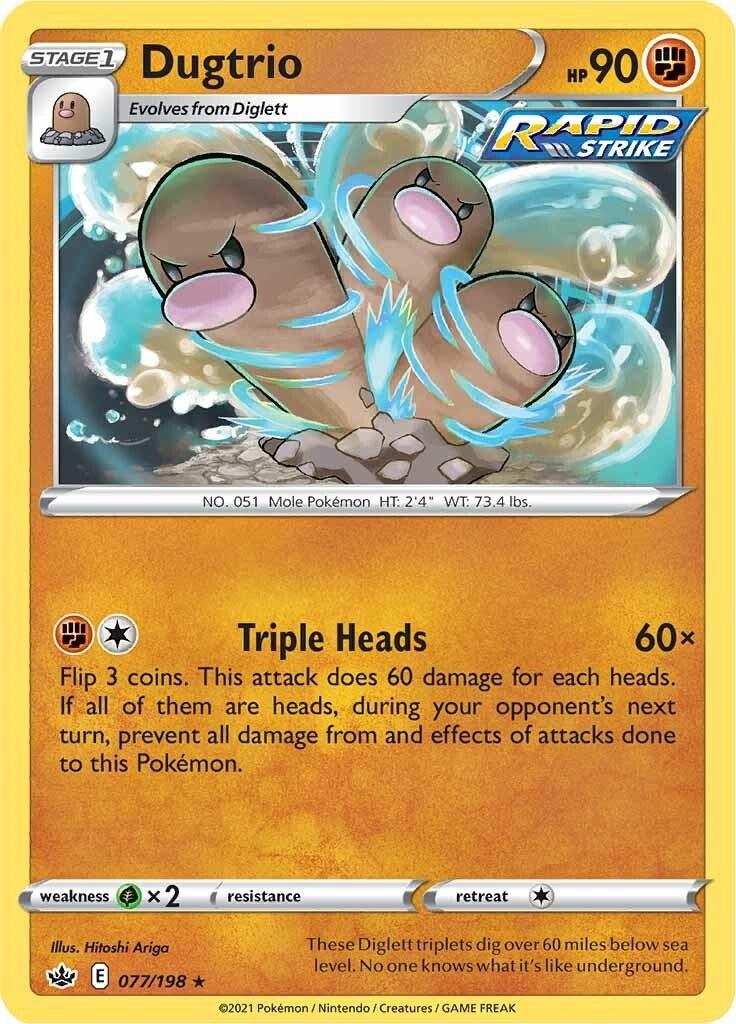 Dugtrio (077/198) [Sword & Shield: Chilling Reign] | Mega City Incorporated