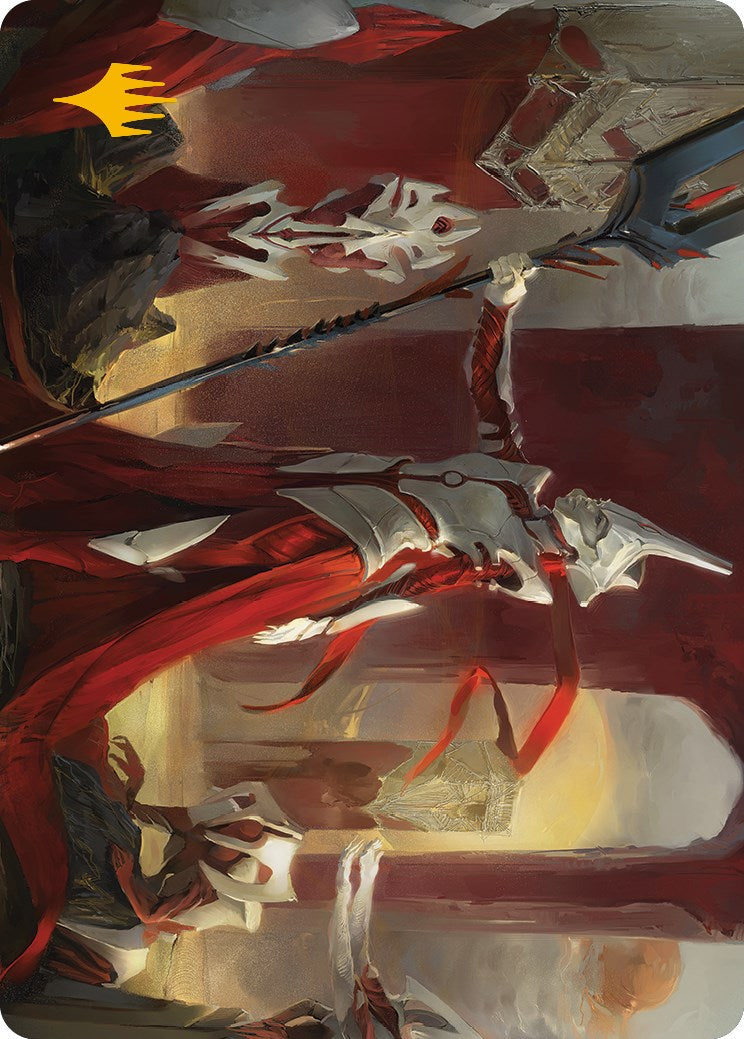 Porcelain Zealot Art Card (Gold-Stamped Signature) [Phyrexia: All Will Be One Art Series] | Mega City Incorporated