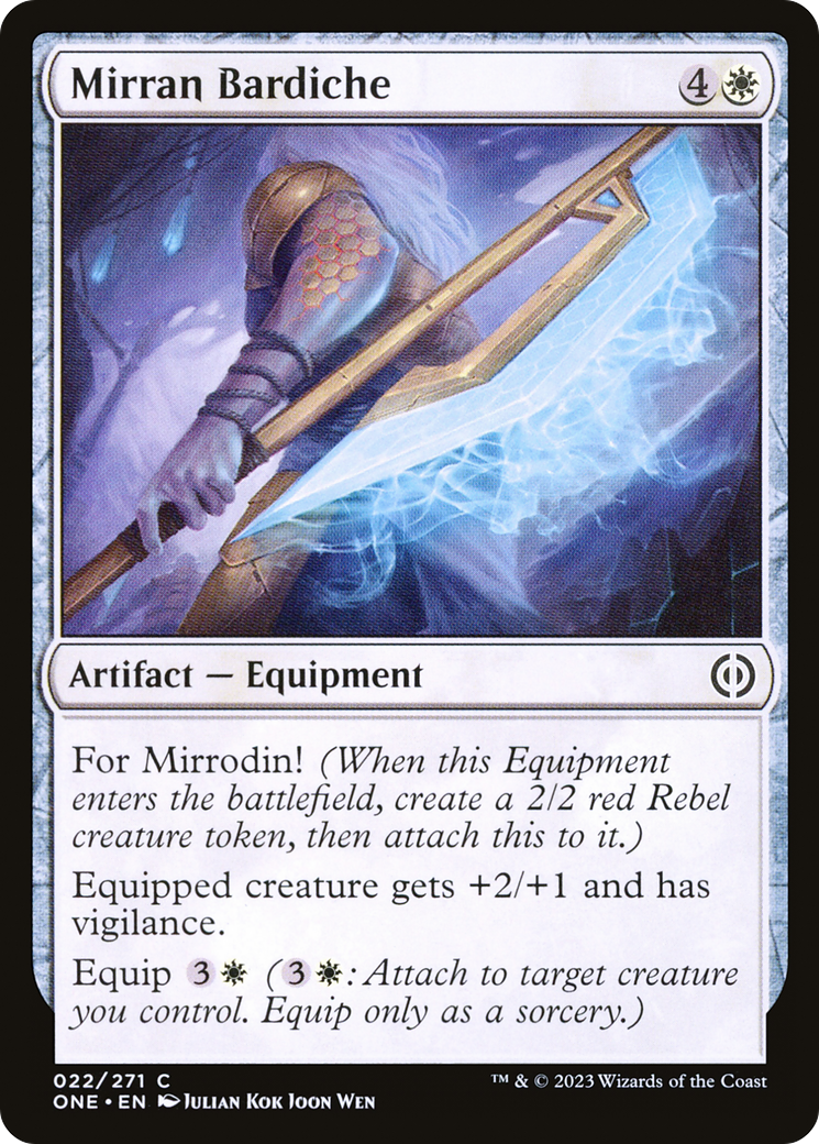 Mirran Bardiche [Phyrexia: All Will Be One] | Mega City Incorporated