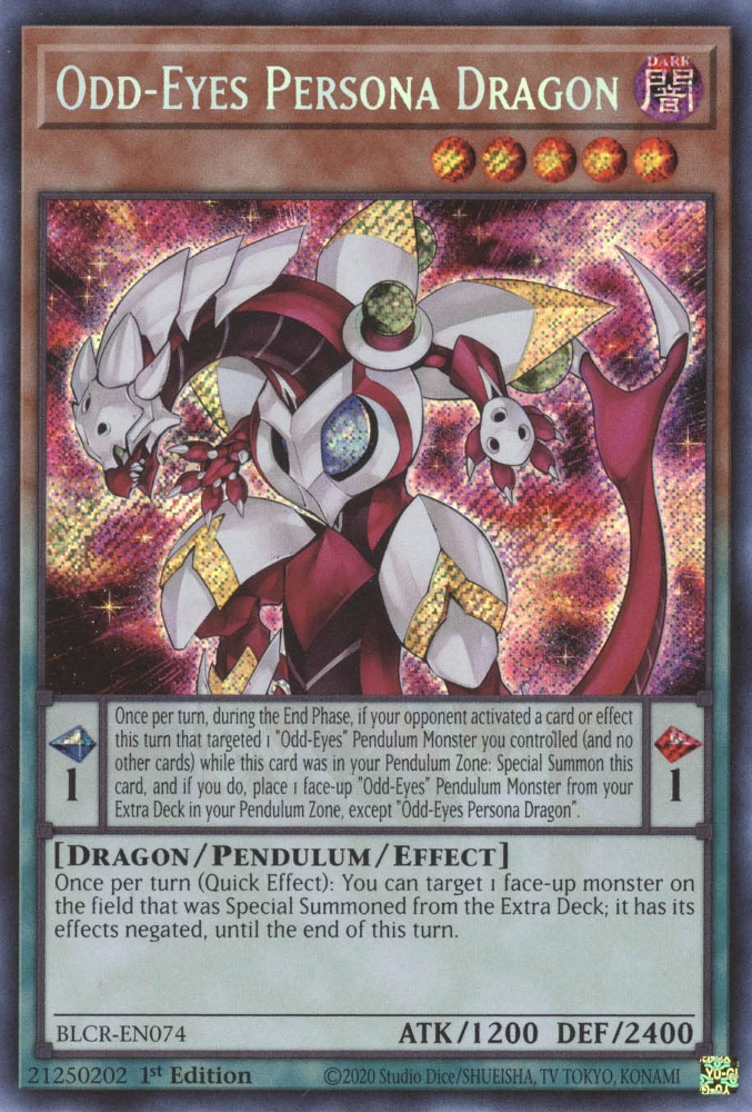 Odd-Eyes Persona Dragon [BLCR-EN074] Secret Rare | Mega City Incorporated