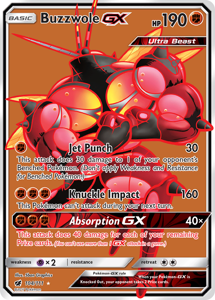 Buzzwole GX (104/111) [Sun & Moon: Crimson Invasion] | Mega City Incorporated