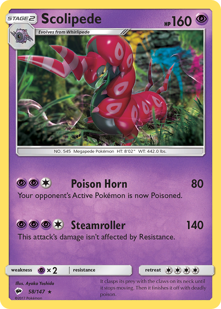 Scolipede (58/147) [Sun & Moon: Burning Shadows] | Mega City Incorporated