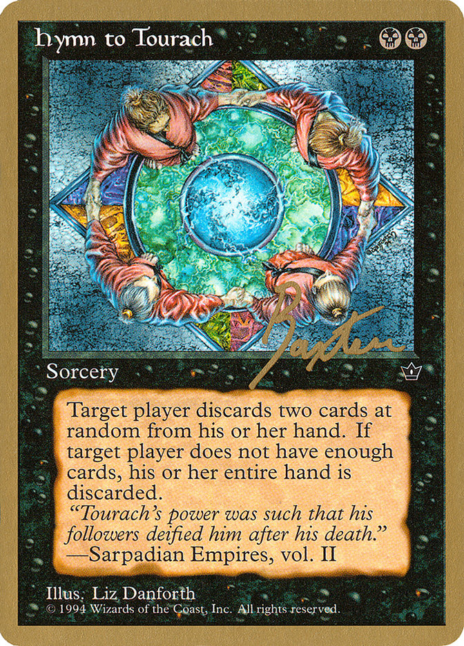 Hymn to Tourach (Circle) (George Baxter) [Pro Tour Collector Set] | Mega City Incorporated