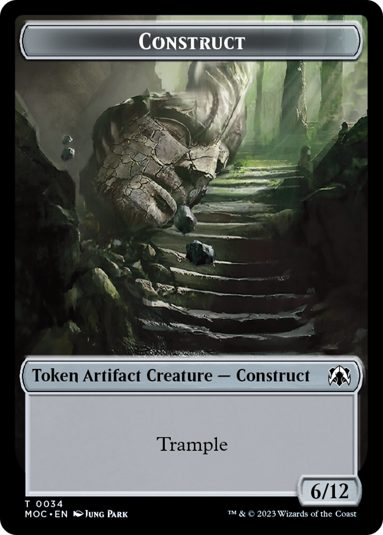 Phyrexian Golem // Construct Double-Sided Token [March of the Machine Commander Tokens] | Mega City Incorporated