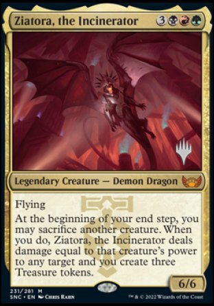 Ziatora, the Incinerator (Promo Pack) [Streets of New Capenna Promos] | Mega City Incorporated