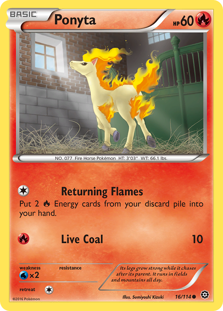 Ponyta (16/114) [XY: Steam Siege] | Mega City Incorporated