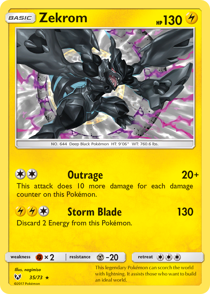 Zekrom (35/73) [Sun & Moon: Shining Legends] | Mega City Incorporated