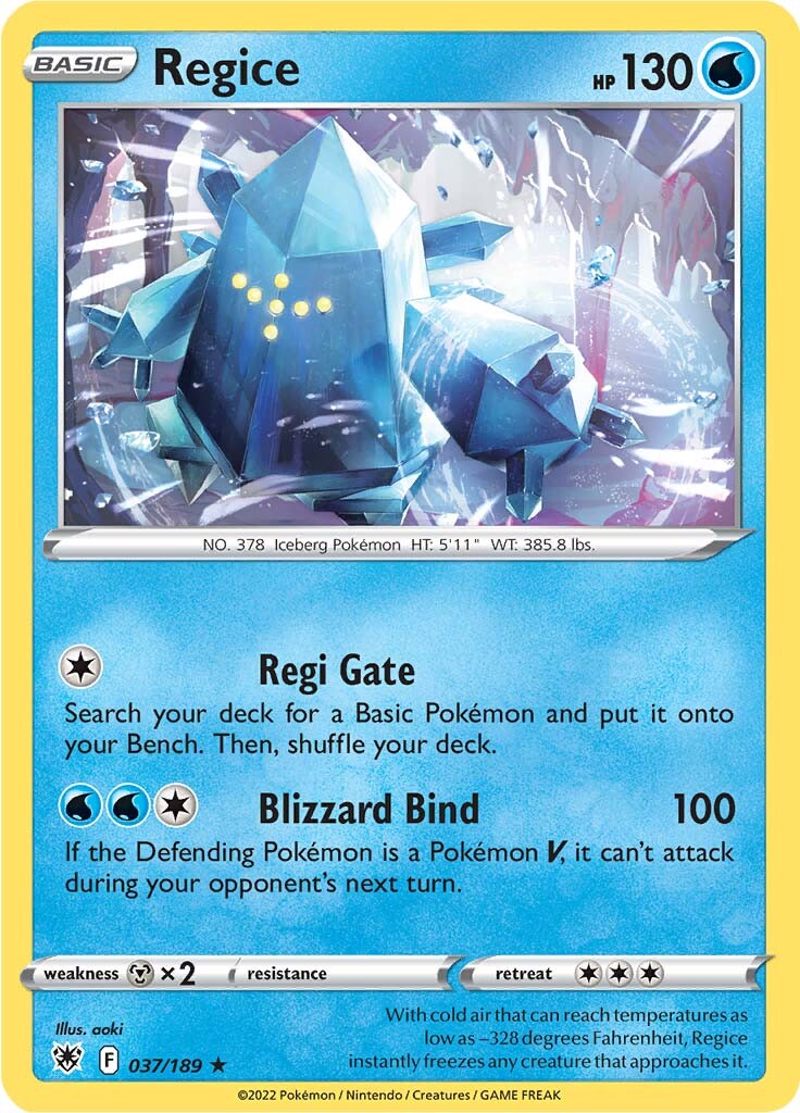 Regice (037/189) [Sword & Shield: Astral Radiance] | Mega City Incorporated