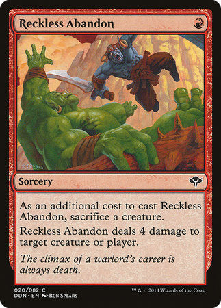 Reckless Abandon [Duel Decks: Speed vs. Cunning] | Mega City Incorporated