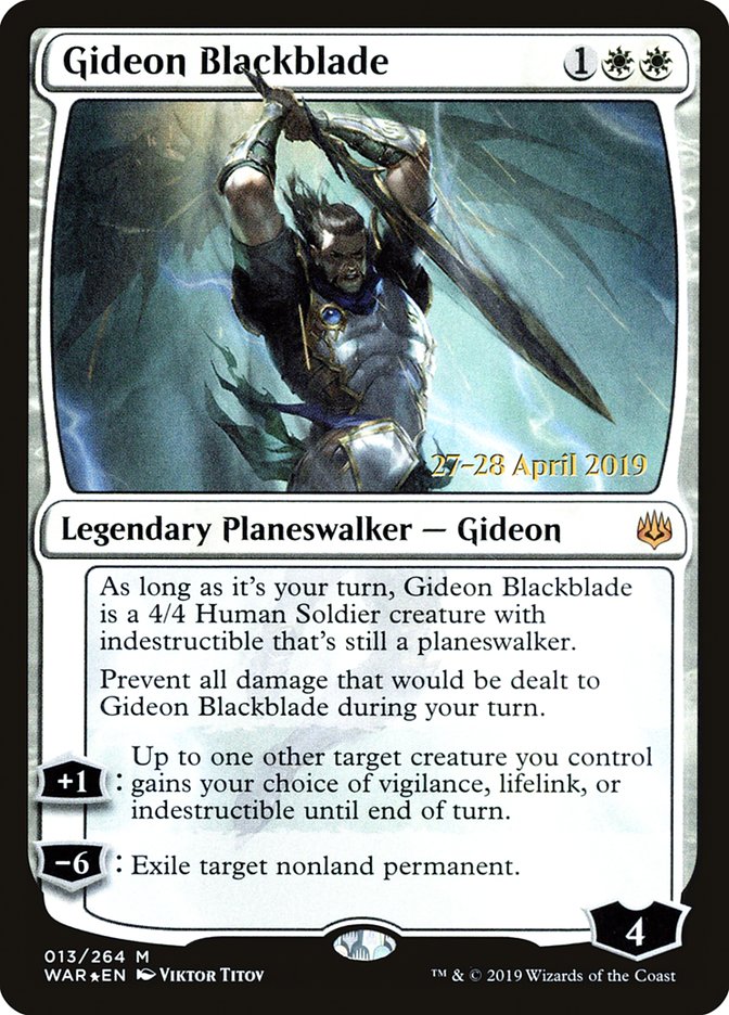 Gideon Blackblade  [War of the Spark Prerelease Promos] | Mega City Incorporated