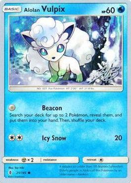 Alolan Vulpix (21/145) (Ice Path FTW - Zachary Bokhari) [World Championships 2017] | Mega City Incorporated