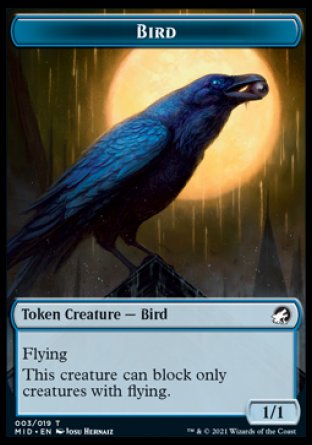 Bird Token [Innistrad: Midnight Hunt Tokens] | Mega City Incorporated