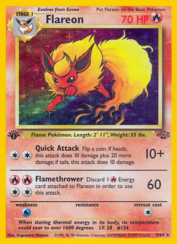 Flareon (3/64) [Jungle 1st Edition] | Mega City Incorporated