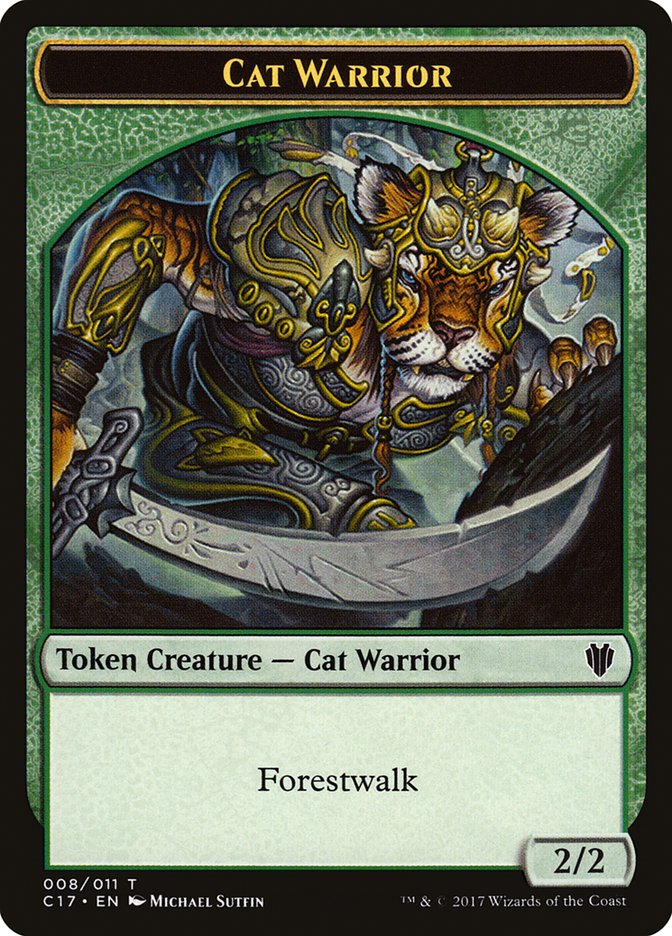 Cat Warrior Token [Commander 2017 Tokens] | Mega City Incorporated