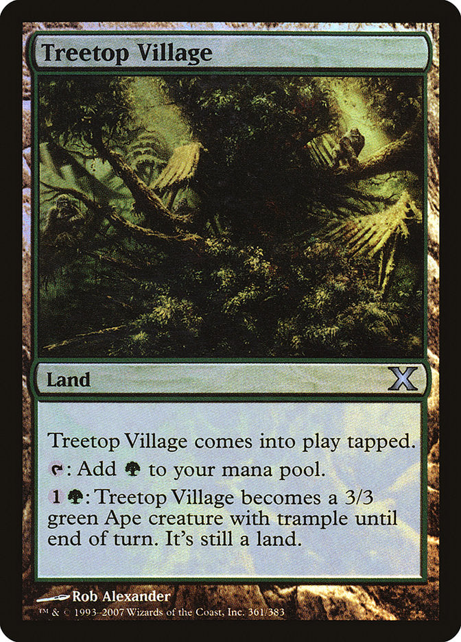 Treetop Village (Premium Foil) [Tenth Edition] | Mega City Incorporated