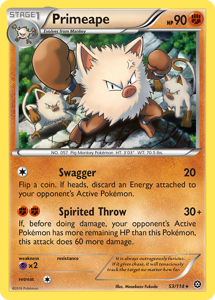 Primeape (53/114) [XY: Steam Siege] | Mega City Incorporated