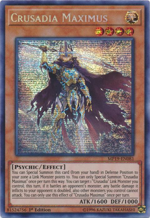 Crusadia Maximus [MP19-EN081] Prismatic Secret Rare | Mega City Incorporated