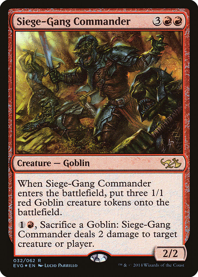 Siege-Gang Commander (Elves vs. Goblins) [Duel Decks Anthology] | Mega City Incorporated